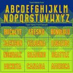 Camiseta de fútbol personalizada de sublimación neón, color verde y naranja.