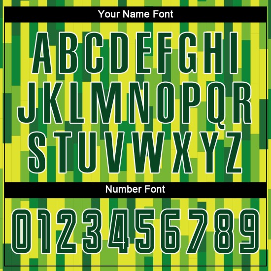 Camiseta de fútbol personalizada verde neón, sublimación verde-dorada