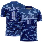 Camiseta de fútbol personalizada con diseño geométrico, color blanco y sublimación. Camiseta de fútbol personalizada con diseño geométrico, color blanco y sublimación.