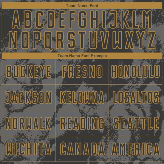 Uniforme de fútbol personalizado dorado con sublimación, arte abstracto, gris-negro antiguo grunge