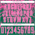 Camiseta de fútbol sublimada verde rosa y blanca personalizada Kelly