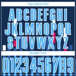 Camiseta personalizada de EE. UU., uniforme azul marino y blanco, líneas de sublimación azul cielo, fútbol