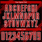 Uniforme de fútbol sublimado personalizado, camiseta negra, roja y blanca