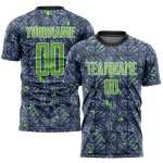 Camiseta de fútbol gris personalizada con sublimación neón verde y negro Camiseta de fútbol gris personalizada con sublimación neón verde y negro