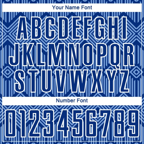 Camiseta de fútbol personalizada con sublimación geométrica, diseño abstracto azul y blanco, con formas reales claras