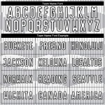 Camiseta de fútbol personalizada de sublimación, color blanco y negro, con rayas grises