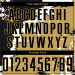 Uniforme Blanco - Camiseta Antigua Personalizada Spalsh Fútbol Negro Dorado Sublimación