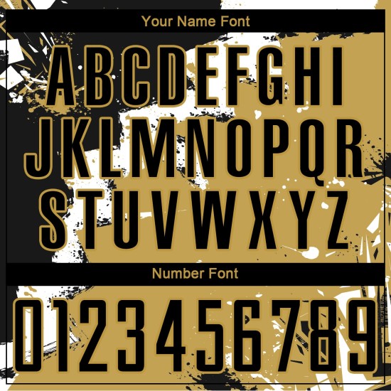 Uniforme Blanco - Camiseta Antigua Personalizada Spalsh Fútbol Negro Dorado Sublimación