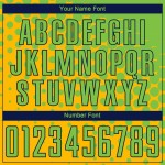 Camiseta de fútbol personalizada de sublimación en verde azulado y dorado neón