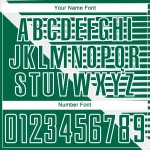 Camiseta de sublimación blanca a rayas personalizada Kelly Uniforme de fútbol verde