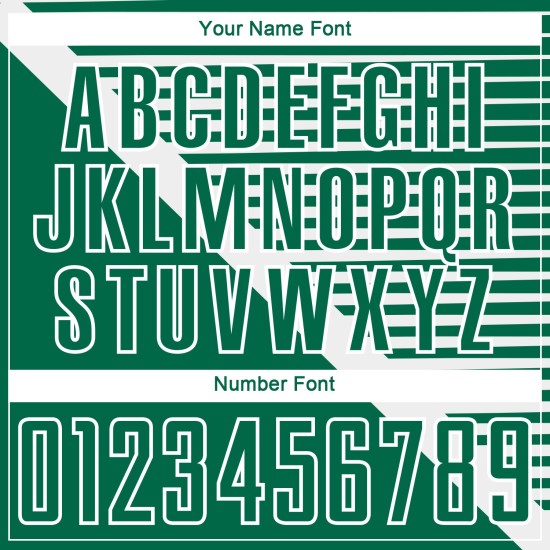 Camiseta de sublimación blanca a rayas personalizada Kelly Uniforme de fútbol verde