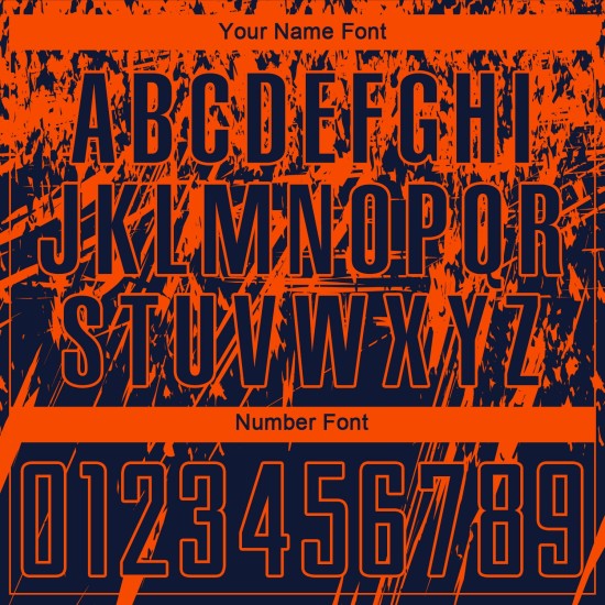 Camiseta de fútbol personalizada de sublimación azul marino naranja