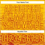 Camiseta de fútbol roja personalizada, uniforme de sublimación amarilla