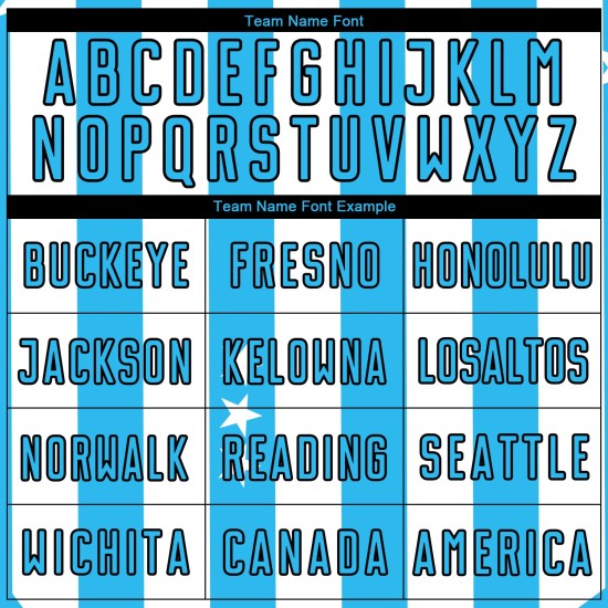 Uniforme de fútbol personalizado Sky And Stars con cuadros azul y negro, sublimación, camiseta blanca