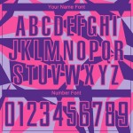 Uniforme de fútbol rosa con patrón personalizado, camiseta geométrica de sublimación morada