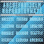 Camiseta de fútbol personalizada azul-blanca de línea de sublimación negra, uniforme Sky