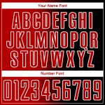 Camiseta de fútbol personalizada con degradado de línea, uniforme de sublimación negro, rojo y blanco