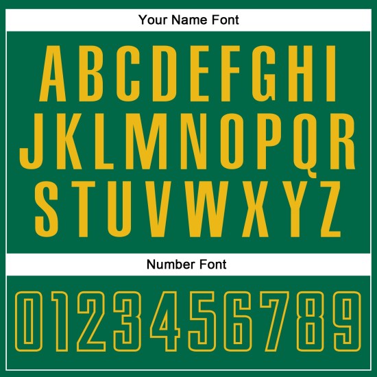 Uniforme de sublimación, camiseta blanca de fútbol dividida, personalizada, moda Kelly verde-dorado