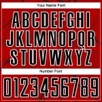 Camiseta de fútbol roja fluida abstracta, negra y blanca, uniforme de sublimación personalizado