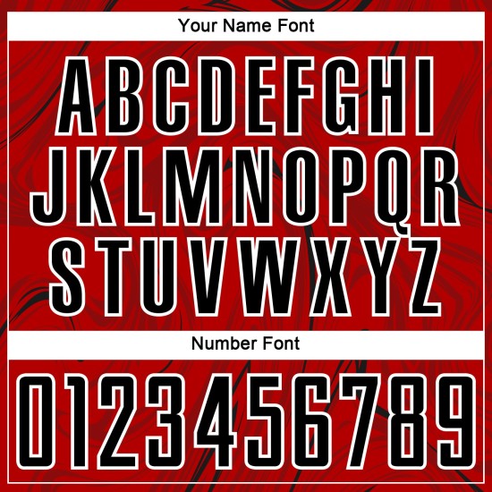 Camiseta de fútbol roja fluida abstracta, negra y blanca, uniforme de sublimación personalizado