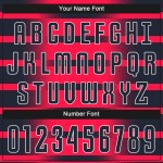 Camiseta de fútbol personalizada por sublimación, color rojo, azul marino y blanco