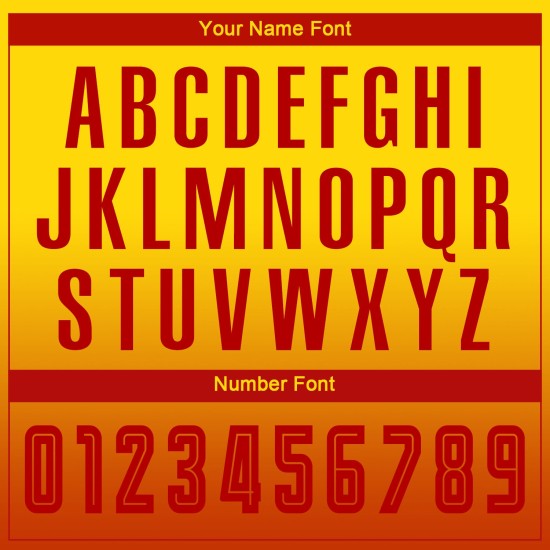 Camiseta larga roja desteñida personalizada, dorada, de sublimación, manga de uniforme de fútbol