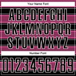 Uniforme de Fútbol y Camiseta Línea Rosa-Blanca Formas Personalizadas Geométricas Negras Sublimación