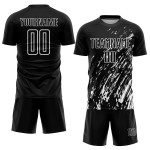 Uniforme de fútbol personalizado por sublimación, blanco y negro