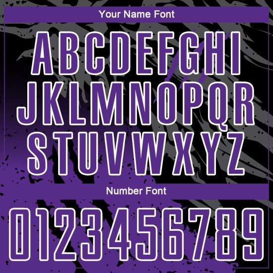 Camiseta personalizada de fútbol con degradado morado y blanco para sublimación, color negro y rayado