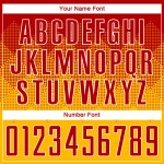 Camiseta de fútbol personalizada sublimada en dorado, rojo y blanco Camiseta de fútbol personalizada sublimada en dorado, rojo y blanco