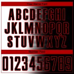 Camiseta de fútbol negra con degradado de sublimación blanco y rojo, uniforme personalizado