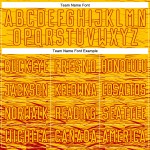 Camiseta de fútbol roja personalizada, uniforme de sublimación amarilla