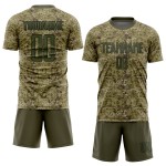 Uniforme de sublimación de camisetas de fútbol, personalizado, camuflaje verde oliva y negro