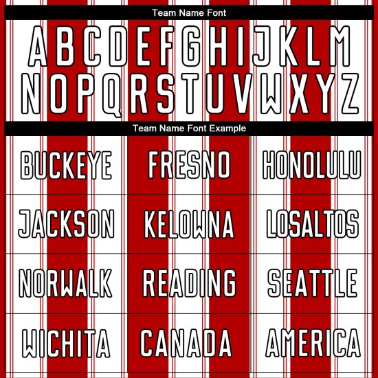 Camiseta de fútbol personalizada de línea roja, blanco y negro, sublimación