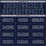 Uniforme de fútbol personalizado de moda con raya diplomática azul marino, camiseta de sublimación gris