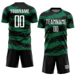 Uniforme personalizado negro blanco - Jersey Kelly Splash Sublimación verde Fútbol