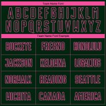 Uniforme de fútbol personalizado con sublimación de moda de camiseta de rayas verdes y rosas degradadas Uniforme de fútbol personalizado con sublimación de moda de camiseta de rayas verdes y rosas degradadas