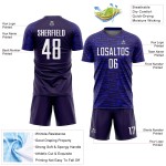 Uniforme de fútbol Jersey Royal White Sublimación personalizada