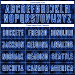 Camiseta de fútbol Thunder con formas geométricas, uniforme, negro y blanco, sublimación personalizada, azul