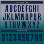 Camiseta larga de fútbol azul marino-verde azulado con mangas desteñidas grises personalizadas por sublimación