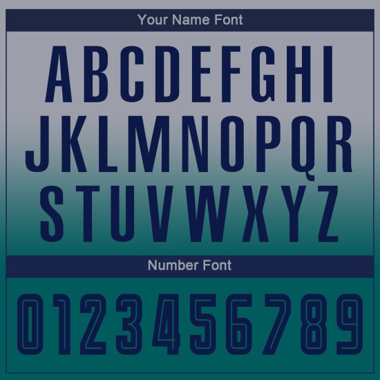 Camiseta larga de fútbol azul marino-verde azulado con mangas desteñidas grises personalizadas por sublimación