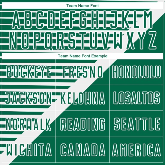 Camiseta de sublimación blanca a rayas personalizada Kelly Uniforme de fútbol verde