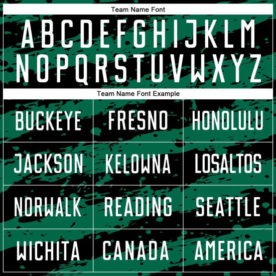 Uniforme personalizado negro blanco - Jersey Kelly Splash Sublimación verde Fútbol