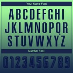 Camiseta de fútbol verde de moda personalizada con sublimación, manga larga, color azul marino degradado