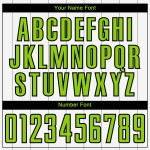 Camiseta de fútbol de sublimación de rayas verde-negra, personalizada, blanca y neón