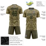 Uniforme de sublimación de camisetas de fútbol, personalizado, camuflaje verde oliva y negro