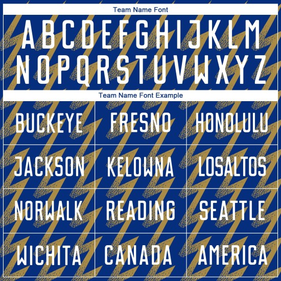 Camiseta de fútbol personalizada dorada con sublimación, color blanco y zigzag antiguo.