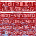 Camiseta de fútbol personalizada por sublimación, uniforme de línea ligera azul y blanca, color rojo