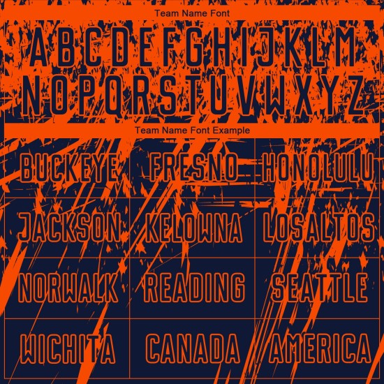 Camiseta de fútbol personalizada de sublimación azul marino naranja