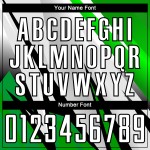 Uniforme de fútbol negro personalizado, camiseta blanca y verde Aurora sublimada